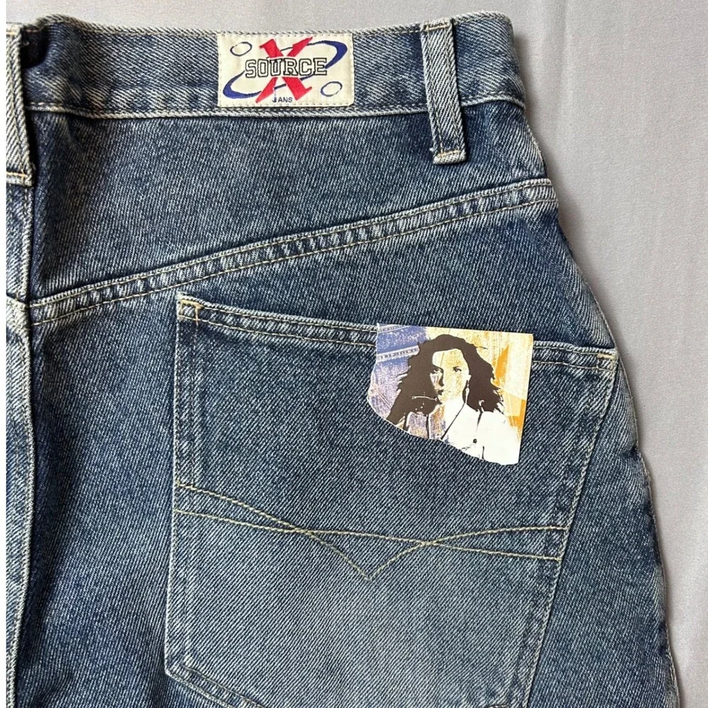 Vintage SOURCE‎ X JEANS Mens 36 Waist Blue Denim Straight Leg Pants NEW NWOT